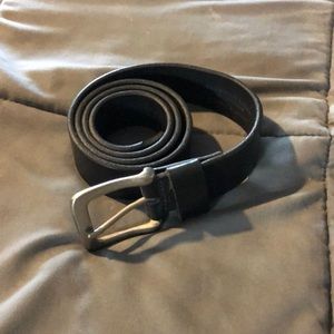 American Eagle Black Leather Belt Size 32